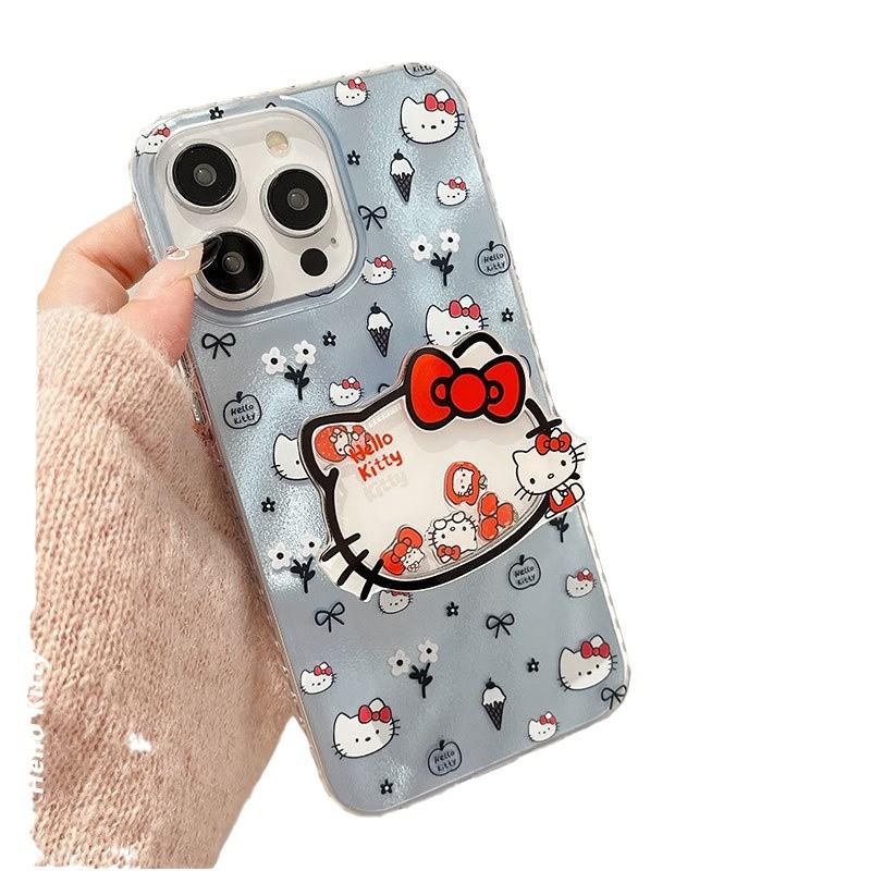 Cute Katie Head Stand Suitable for Apple 16pro Mobile Phone Case IPhone 15 Pro Case 14 13 Large Hole Hard Shell