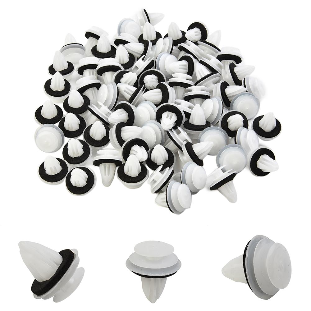 100Pcs/ Set Retaining Door Panel Clips Bumper Clips Interior Fender Screw-Rivet