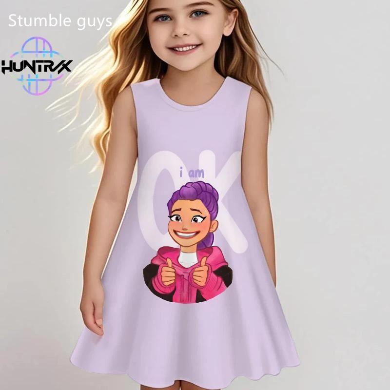 

Fashion Printed Crew Neck Casual Loose Dresses Girls 13-14Y