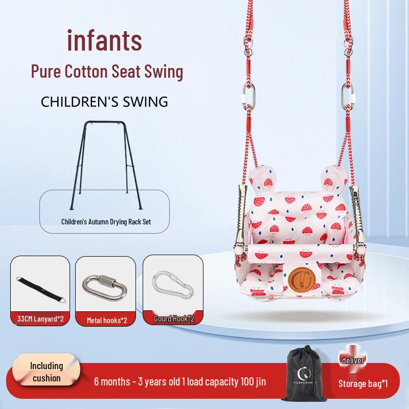 Pure Cotton Baby & Infant Hanging Basket Chair for Indoor/Outdoor Use