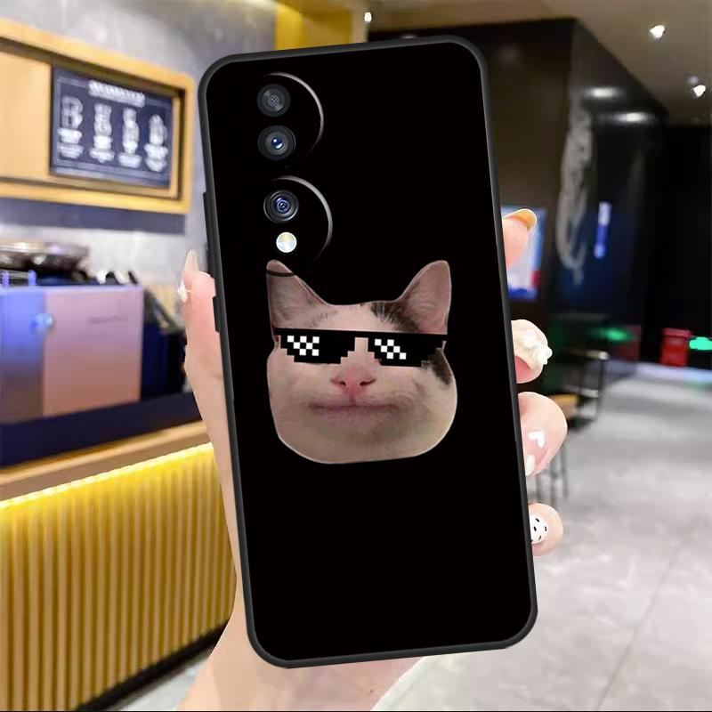 Beluga Cat Meme Face Smiling For Honor Magic 8 7 6 Pro Case For Honor 200 400 50 70 90 Lite X8c X8b X9a X9b X9c X9d Win RT