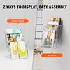 Acrylic Brochure Holder 8.5 X 11 Inch 4-Tier Literature Display Stand Rack