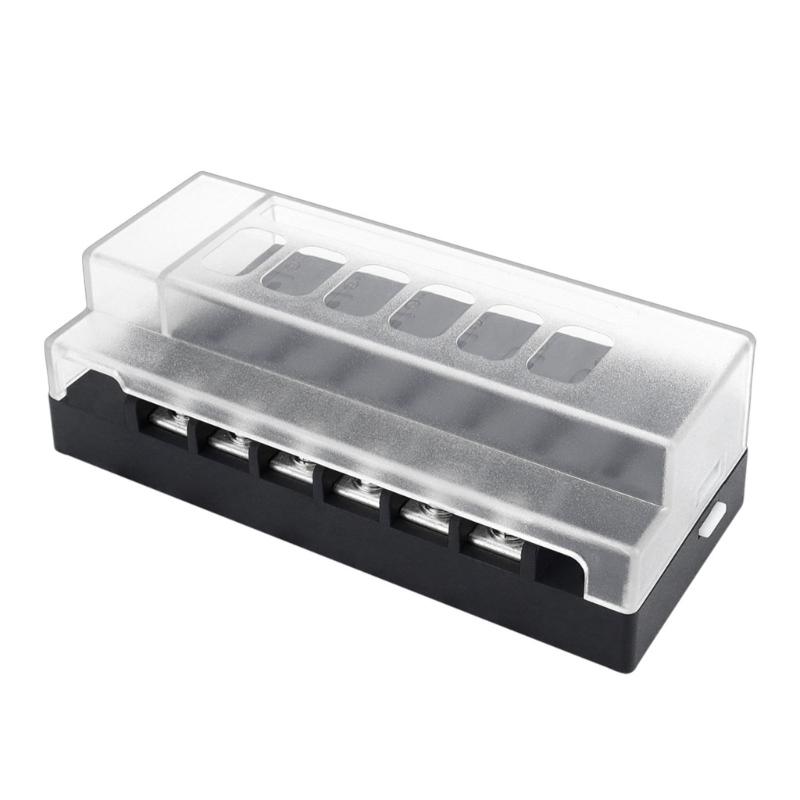 6 Way Automotive Safety Box With LED Indicator Water Resistant Blade Connection Unit For Cars Trucks Boats Mobile Homes