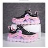 Kids Breathable Mesh Sneakers With Hook-and-Loop Closure Fall Running Casual Wear
