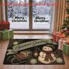 Happy Holidays Christmas Doormat Cute Dachshund In Xmas Sweater Print Floor Rug Indoor Entry Xmas Home Ornament
