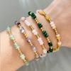 Bohemian Style Natural Stone Chain Bracelet Adjustable OT Ring-clasps Bracelet Party