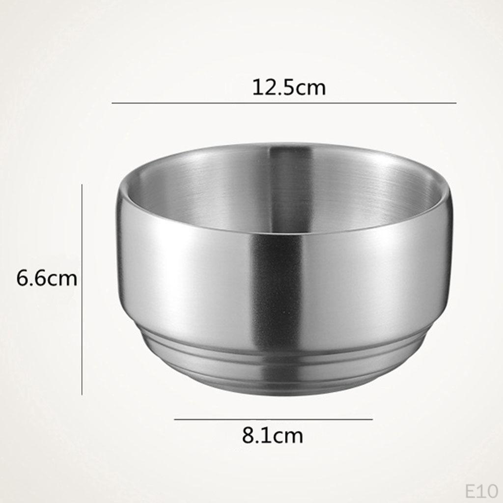 304 Stainless Steel Bowls Double Layer Multipurpose Seasoning Soup Salad Serving Home Restaurant