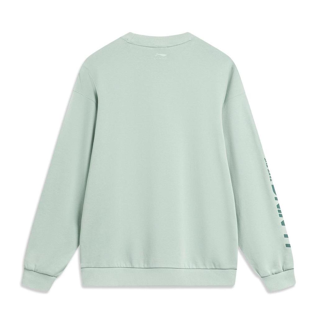 Li Ning Pullover Round Neck Versatile Simple Long Sleeve Top Logo Loose Sweatshirt Unisex Tops AWDTB37-10