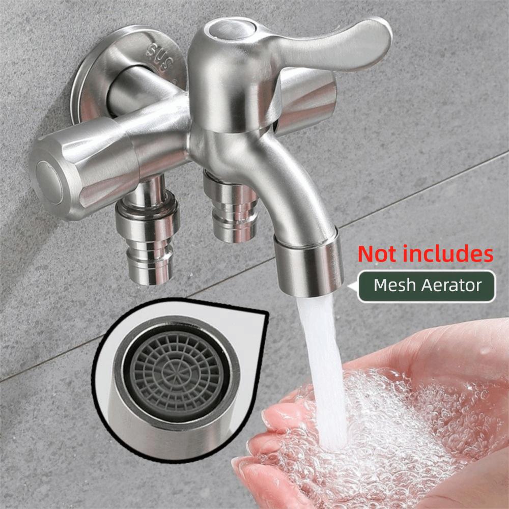 One in Three Out Three Way Water Tap with Tape Angle Valve Faucet  Outdoor Bathroom