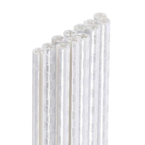 uxcell 72pcs Bicycle Reflective Spoke Skin 0.2" Plastic Bicycle Spoke Reflector Spoke Cover Trim