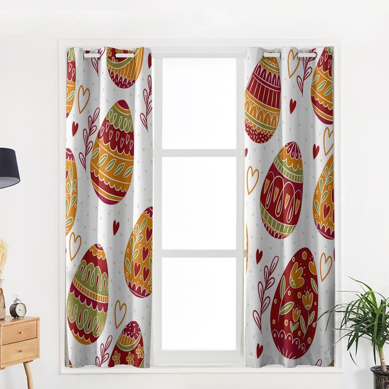 Påskägg Färgade Kärlek Dekoration Hem Gardiner Hushållsartiklar Vardagsrum Sovrum Gardin