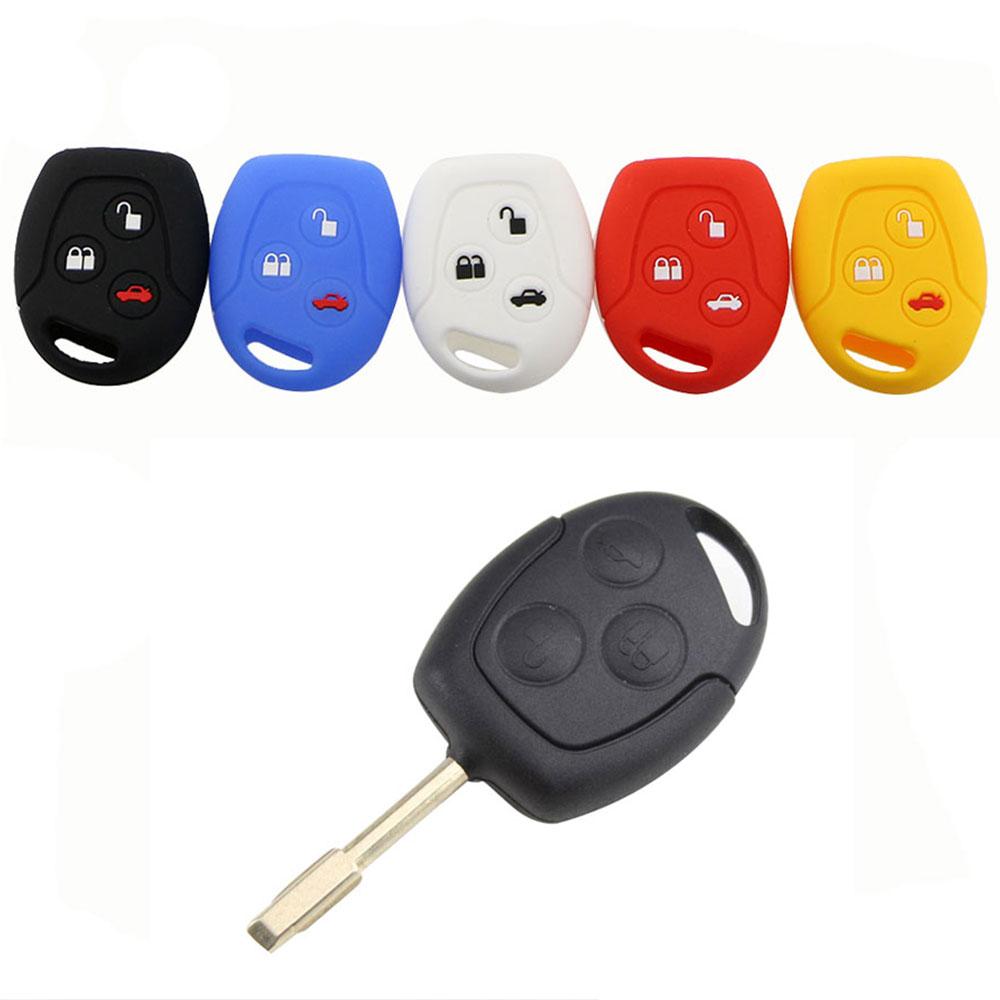 Key Cover for Ford Focus 2 Mondeo Festiva Fusion Fiesta MK4 KA 3Button Silicone Remote Key Case Holder Fob Protector Accessories
