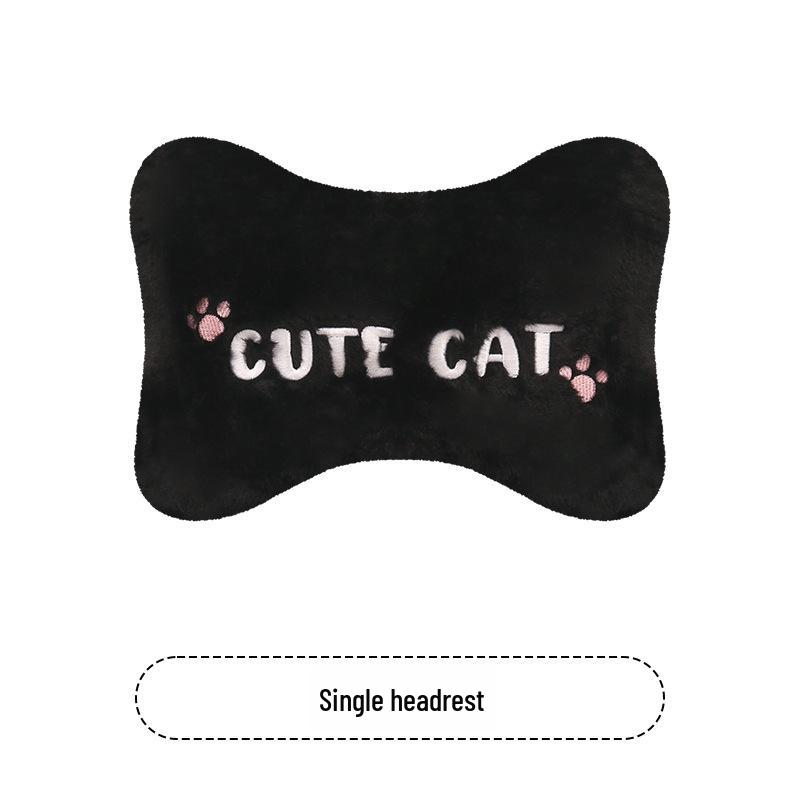 Cartoon Kitten Winter Plush Car Seat Cushion for Honda Civic, Haoying, XRV, Inspire, CRV