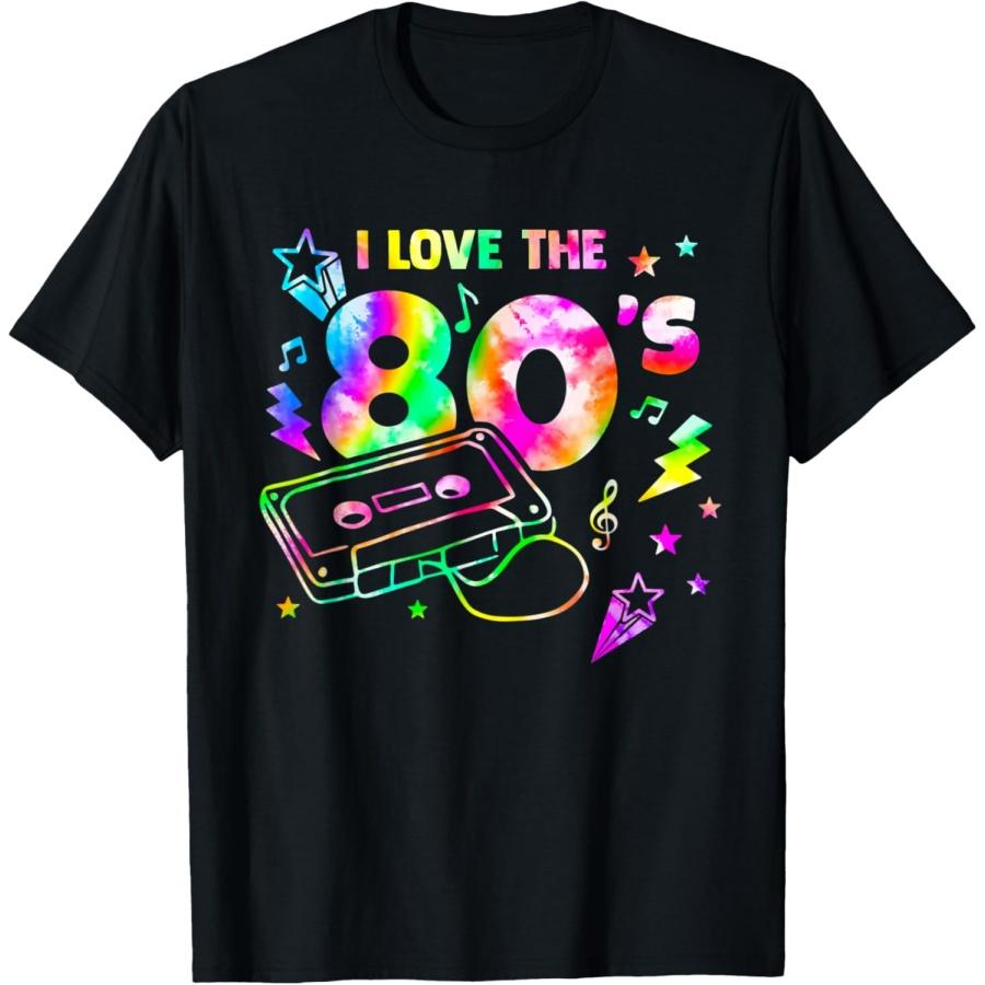 

I Love The 80s Vintage Clothes Style Tape Music Retro Party T-Shirt XXXXXL чёрный