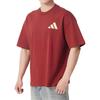 Adidas T Shirts Unisex Red Crew Neck Moderate Straight Fit JX9126