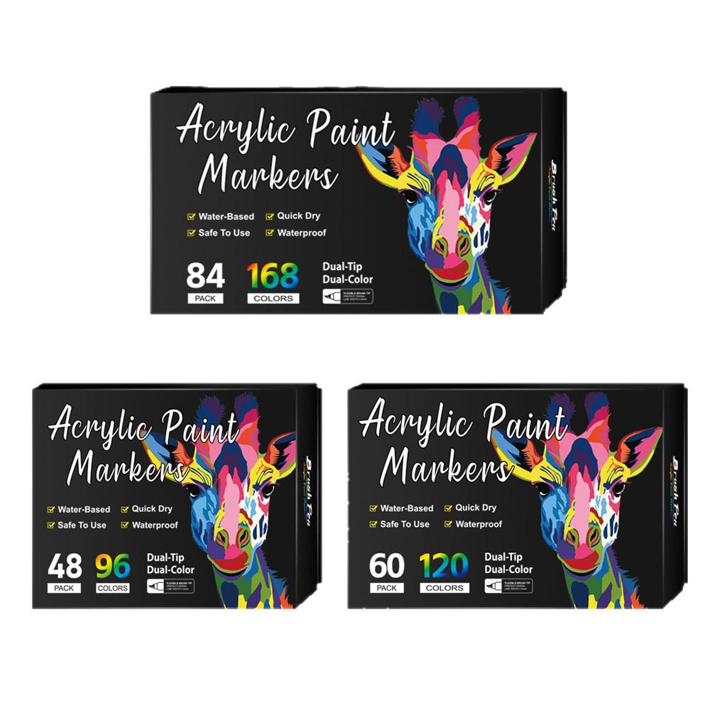 Cross Double-Headed Zweifarbiges Acryl-Marker-Set - 168 Weiche Spitze Aquarell-Kunststifte