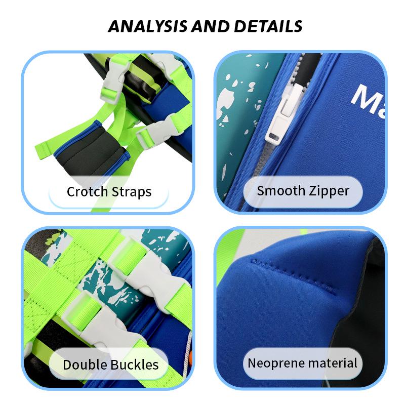 Children's Neoprene Life Jacket - Beginner Buoyancy Vest for Swimming and Water Park Safety