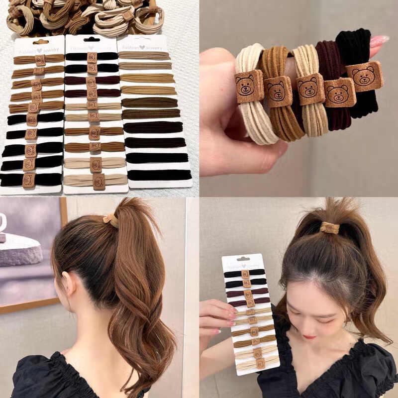 20-Pack Cute Bear High Elastic Hair Ties