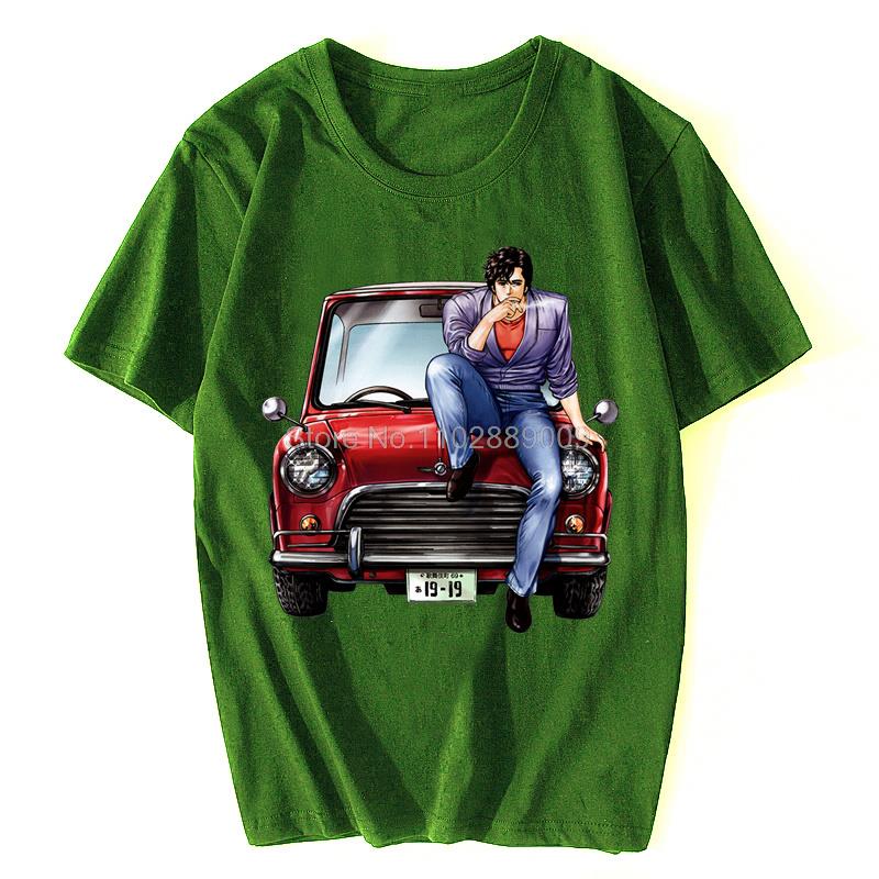 

Men Clothing Nicky Larson City Hunter Anime Printed T-shirt Tops Summer Cartoon Tshirt Men Cotton T Shirt Tees Casual Streetwear M