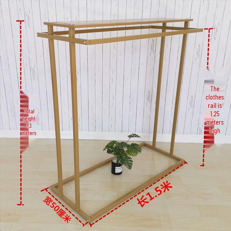 Island Clothing Display Rack for Men and Women - Double Row, Double Bar, Floor Standing