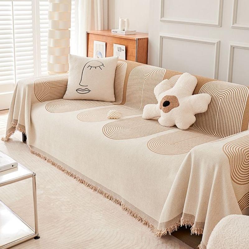 Multi Functional Sofa Throw Sofa Blanket Cover Bed Sheet Geometric Pattern for Home Decor and Outdoor Picnics Carpet