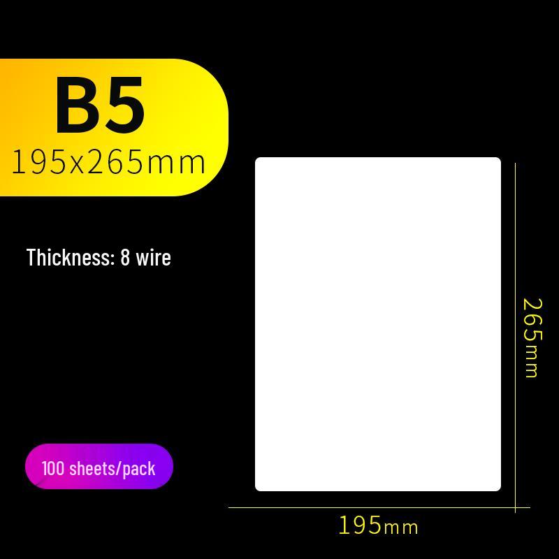 100 Sheets A4 Laminating Pouches, A3 Photo Laminator Film, Transparent 6 Inch Sealable Card and Label Film