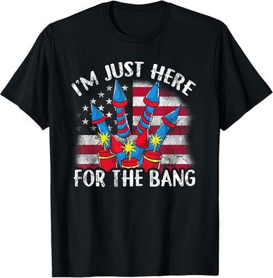 I#039;m Just Here For The Bang Funny Fireworks Humour TShirt Unisex T-Shirt