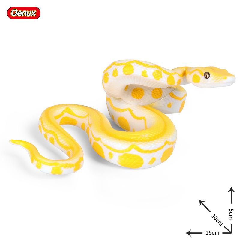 Oenux Simulation Forest Savage Snakes Animals Model Wild Cobra Rattlesnake Python Action Figures Party Favor Decor Kids Toy Gift
