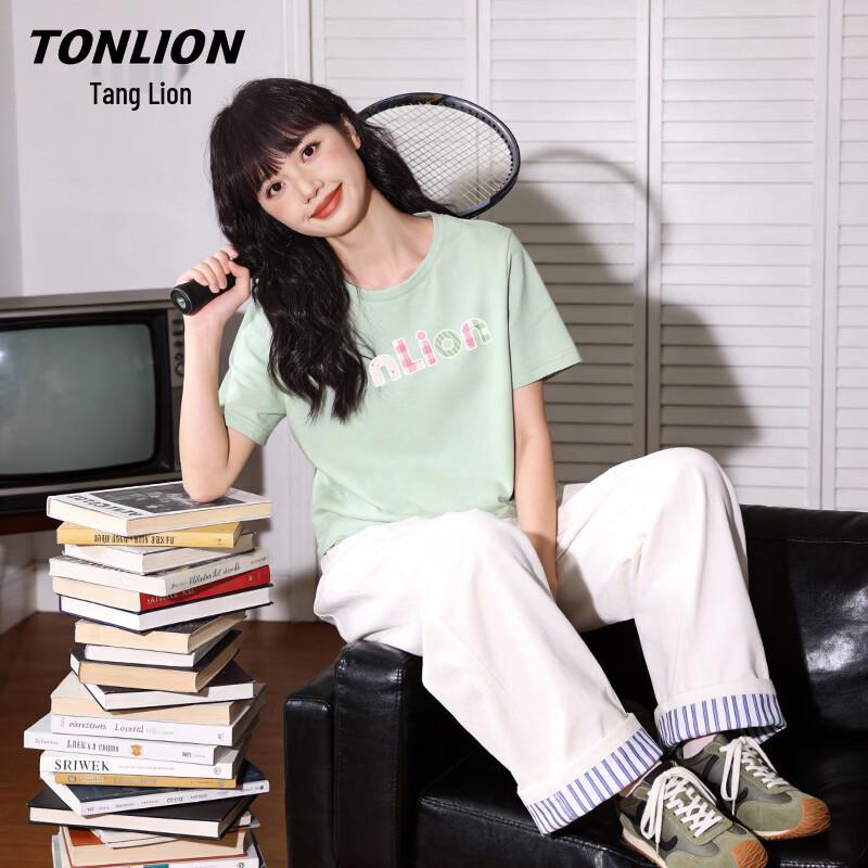

TonLion Women s 2026 Cropped Cotton T-Shirt with TS Letter Print XL