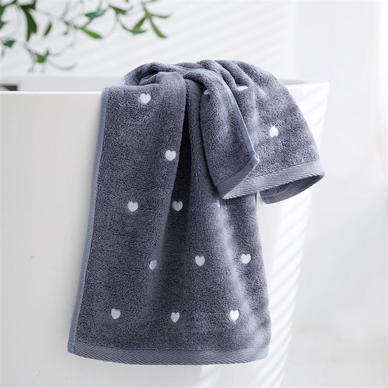 

34x74 см 100% хлопок I Love You вышивка однотонный домашний ванная комната влюбленные полотенце для рук свадебный подарок 34x74cm&1pc серый