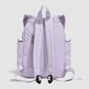 Solid Black Flap Backpack with Drawstring Closure Side Pockets Adjustable Straps Casual Travel Daypack