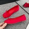 Square Ballet Shoes Women's 2025 New Sweet Flat Soft Bottom French Retro Leather Shallow Mouth Shoes Zapatillas Mujer