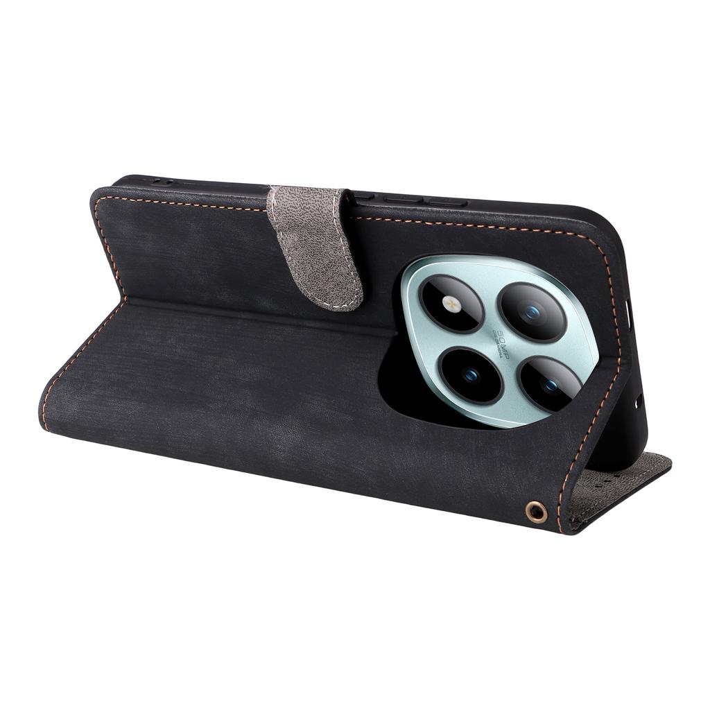 For Xiaomi Redmi Note 15 Pro 5G (Global) Case Wallet RFID Blocking PU Leather Phone Cover Stand with Strap