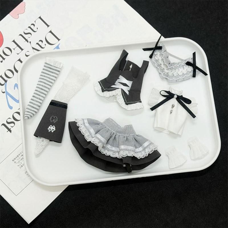 Bjd Doll Outfit Set 1/4 Scale Azone OB22 OB24 Qiliu Hair Style Sweetie 4th Gen Gray White Chapter
