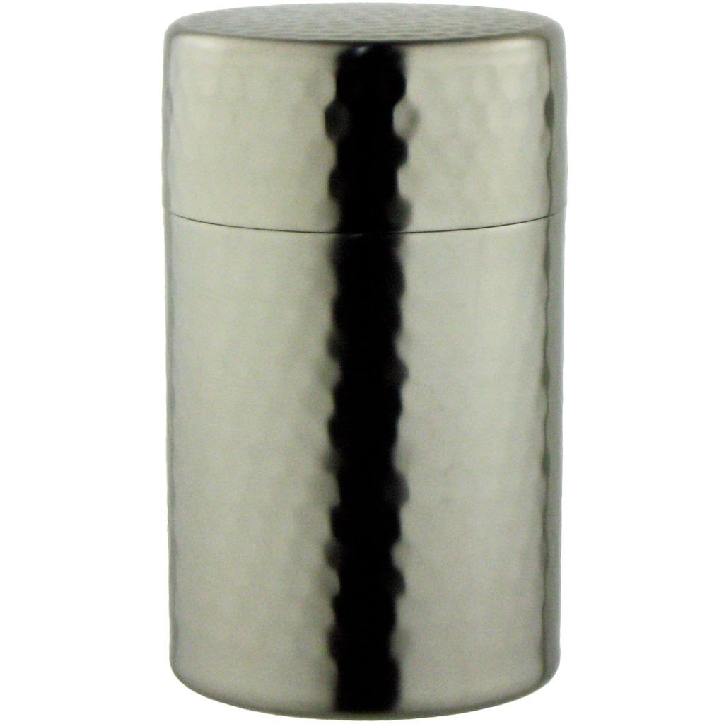 Nagao 18-8 Stainless Steel Tea Caddy, Small, 6.5cm Diameter X 11cm Height, Boxed, SECCHU, Made In Japan