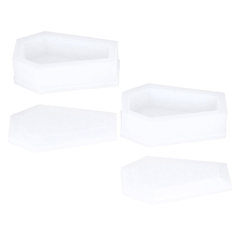 Silicone Halloween Coffin Mold DIY Casting Tool Supplies for Jewelry Box Soap Candle