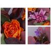 Artificial Fall Wreath With Orange Roses, Purple Hydrangeas, Leaves, 18-inch Front Door Decor