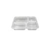 Disposable 4-Compartment Takeout Food Containers with Lids
