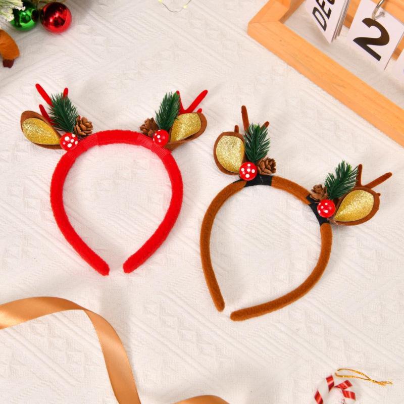 Mori Style Christmas Reindeer Antler Hair Clips & Headband - Cute Hair Accessories for Kids & Women