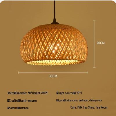 Lampe Suspendue Oeny Style Chinois Bambou Rotin
