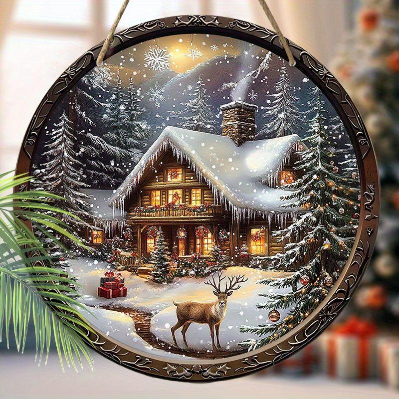 Christmas Decorations, 2D Plane Hanging Wooden Signs, Interior Wall or Door Decoration, Garden Decoration, Christmas Gifts for Friends