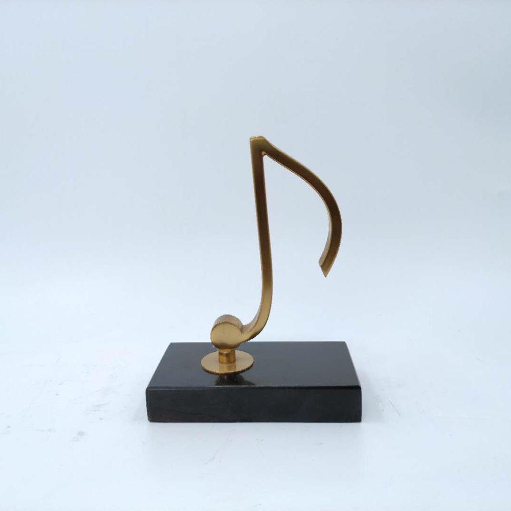 Nordic Music Note Stainless Steel and Marble Decor for Home or Office Display