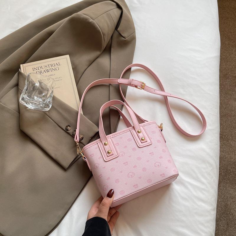 Hand-Eimer-Tasche mit Cartoon-Bärendruck, modische Umhängetasche, neue High-End-Umhängetasche