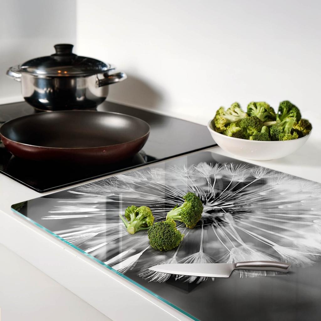 Kitchen Multifunctional Decorative Glass Board Dandelion 80X52 Cm