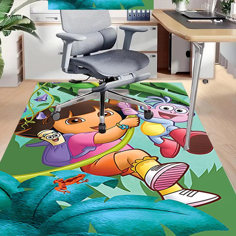 Dora'S Jungle Adventure Carpet For Playroom Bedroom Living Room Sofa Home Decorkids Game Area Rug Nonslip Floor Mat