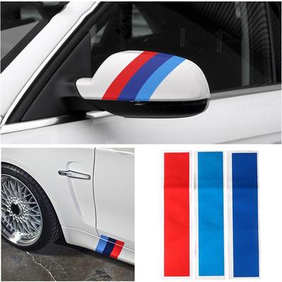 3 Stück Nierengitter-Aufkleber, 25 x 5 cm, Sportstreifen, 3 Farben für BMW M3, M5, M6, E46
