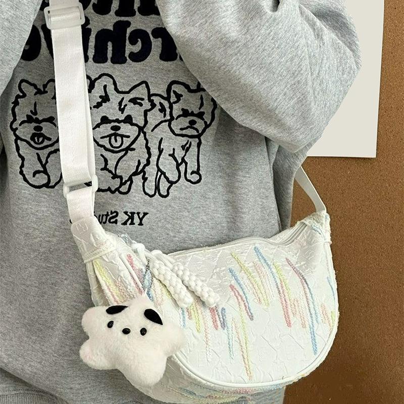 Nylon Messenger Crossbody Bags Trendy Ladies Dumpling Bag Casual Large Capacity Satchel Shoulder Bags
