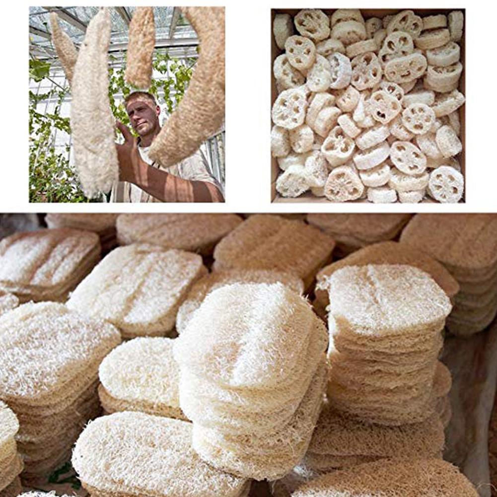 1 Pc Natural Loofah Bath Shower Sponge Body Scrubber Exfoliator Washing Pad