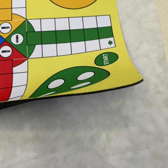 1 Set 4 Players Flying Chess Game with 35CM Rubber Chessboard 16