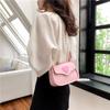 Hot Models Cute Lovely Women's Small Square Shoulder Bag Fashion Women's Crossbody Simple Women's Purse Handbag with Scarf